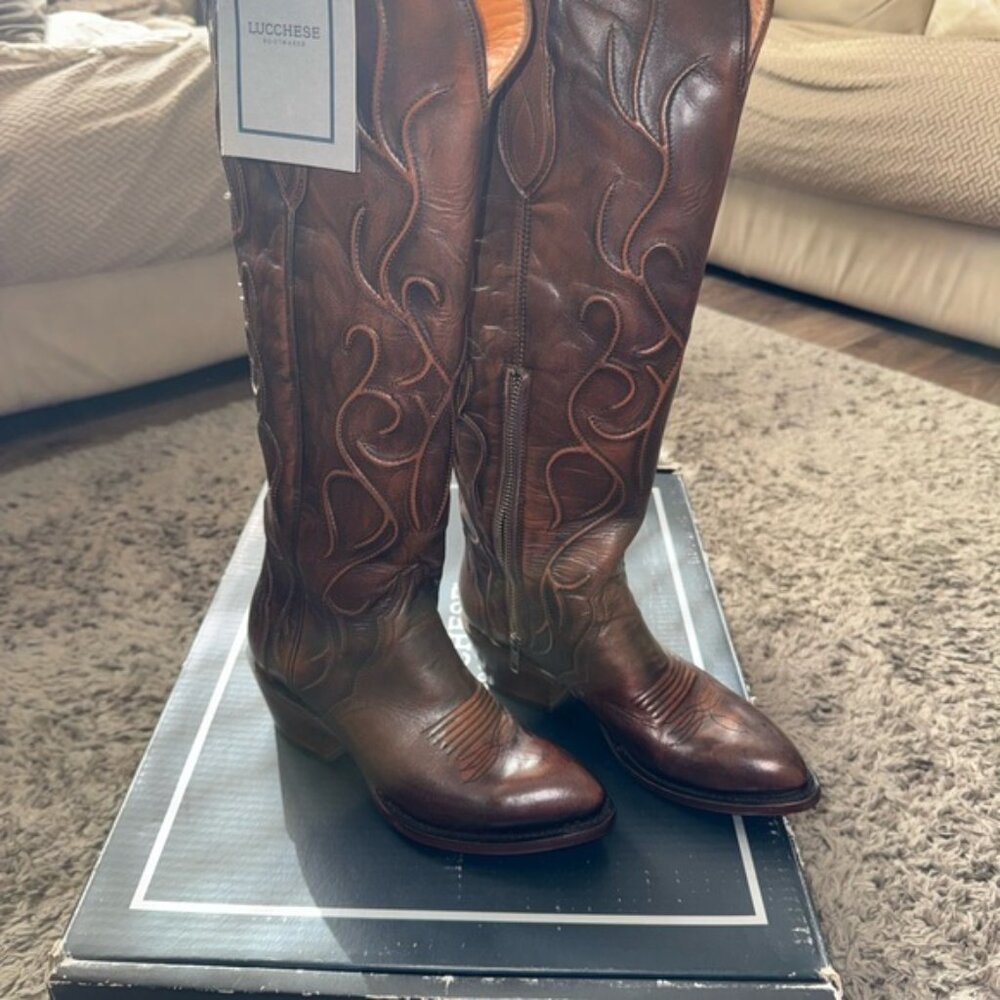 New Women’s Lucchese Western Boots (Peri) - Picture 3 of 4